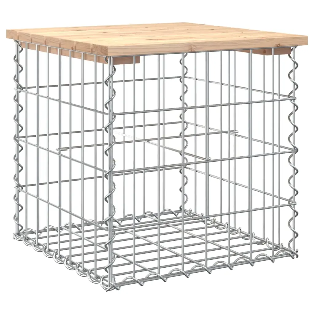vidaXL Hagebenk gabiondesign 43x44x42 cm heltre furu