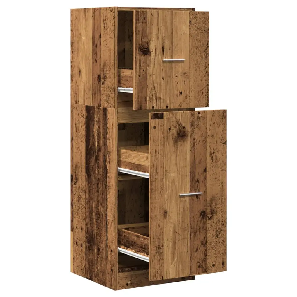 vidaXL Apotekskap gammelt tre 40x41x118 cm konstruert tre