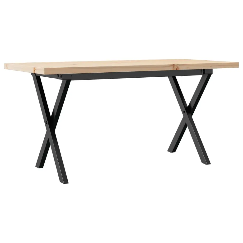 vidaXL Salongbord X-ramme 90x40x45,5 cm heltre furu og stål