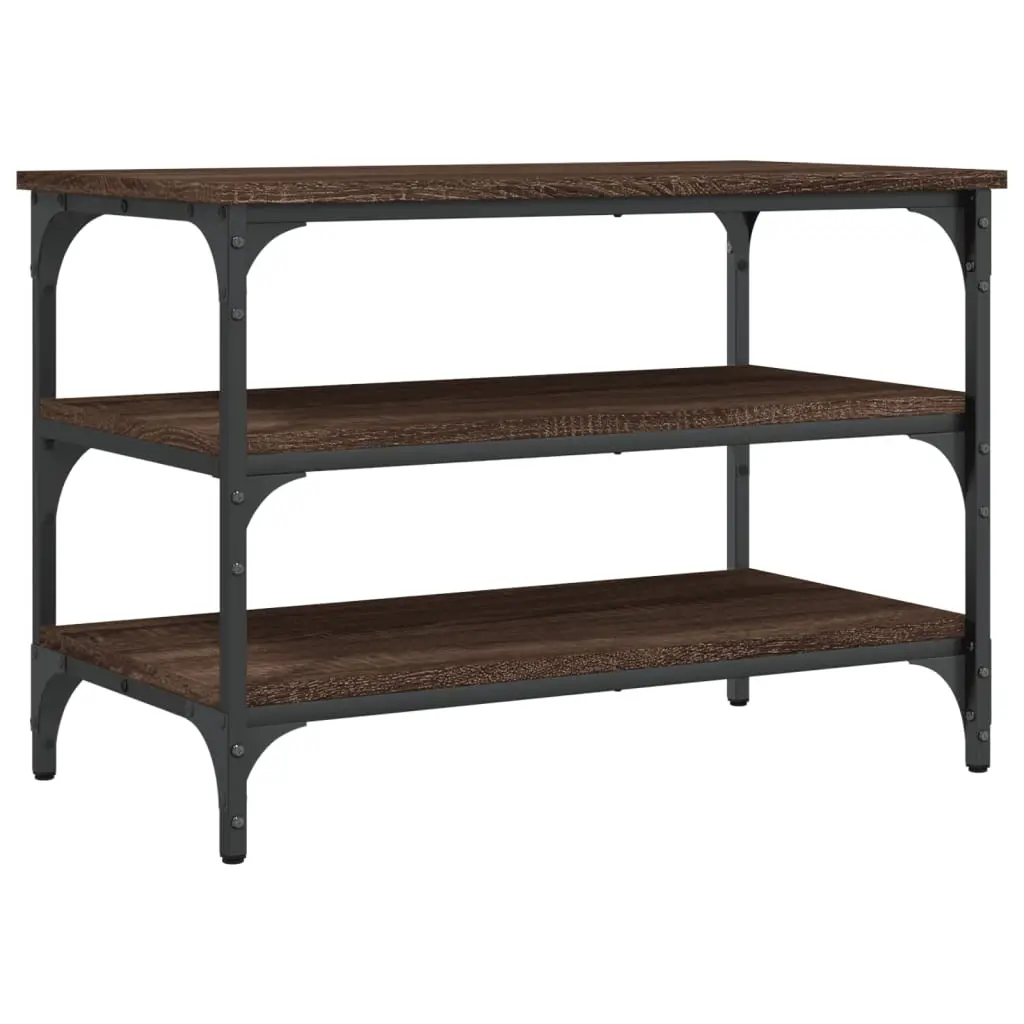 vidaXL Skobenk brun eik 70x38,5x49 cm konstruert tre