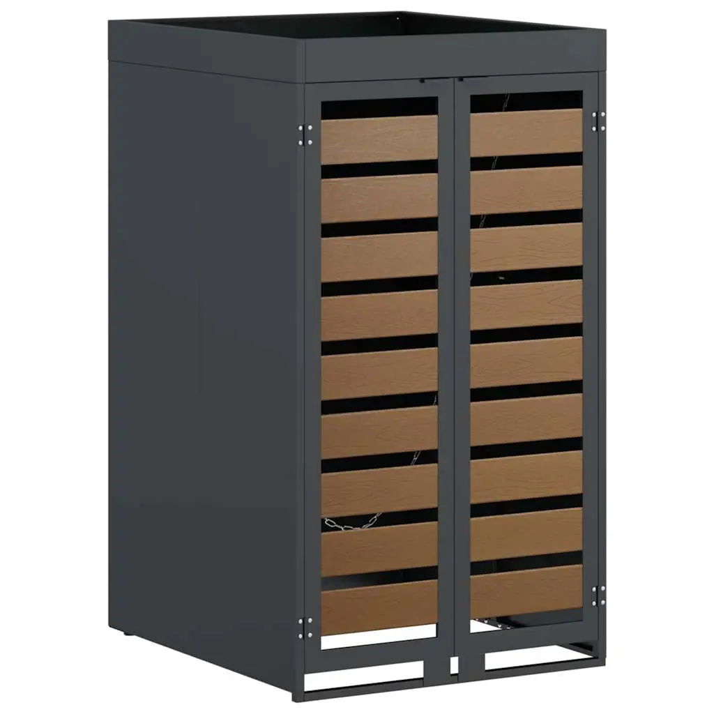 vidaXL Oppbevaring av hjulbeholder med plantertak for 240L beholder