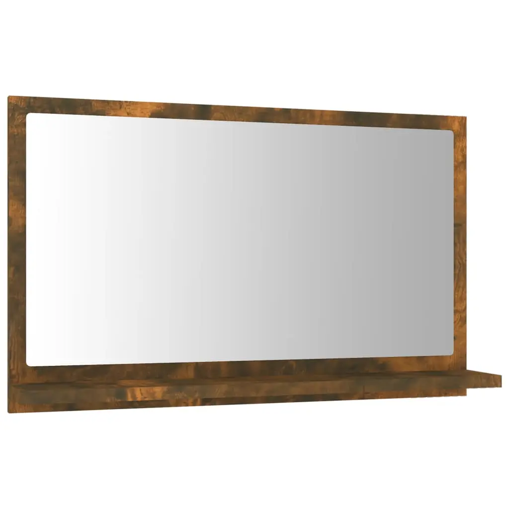 vidaXL Baderomsspeil røkt eik 60x10,5x37 cm konstruert tre