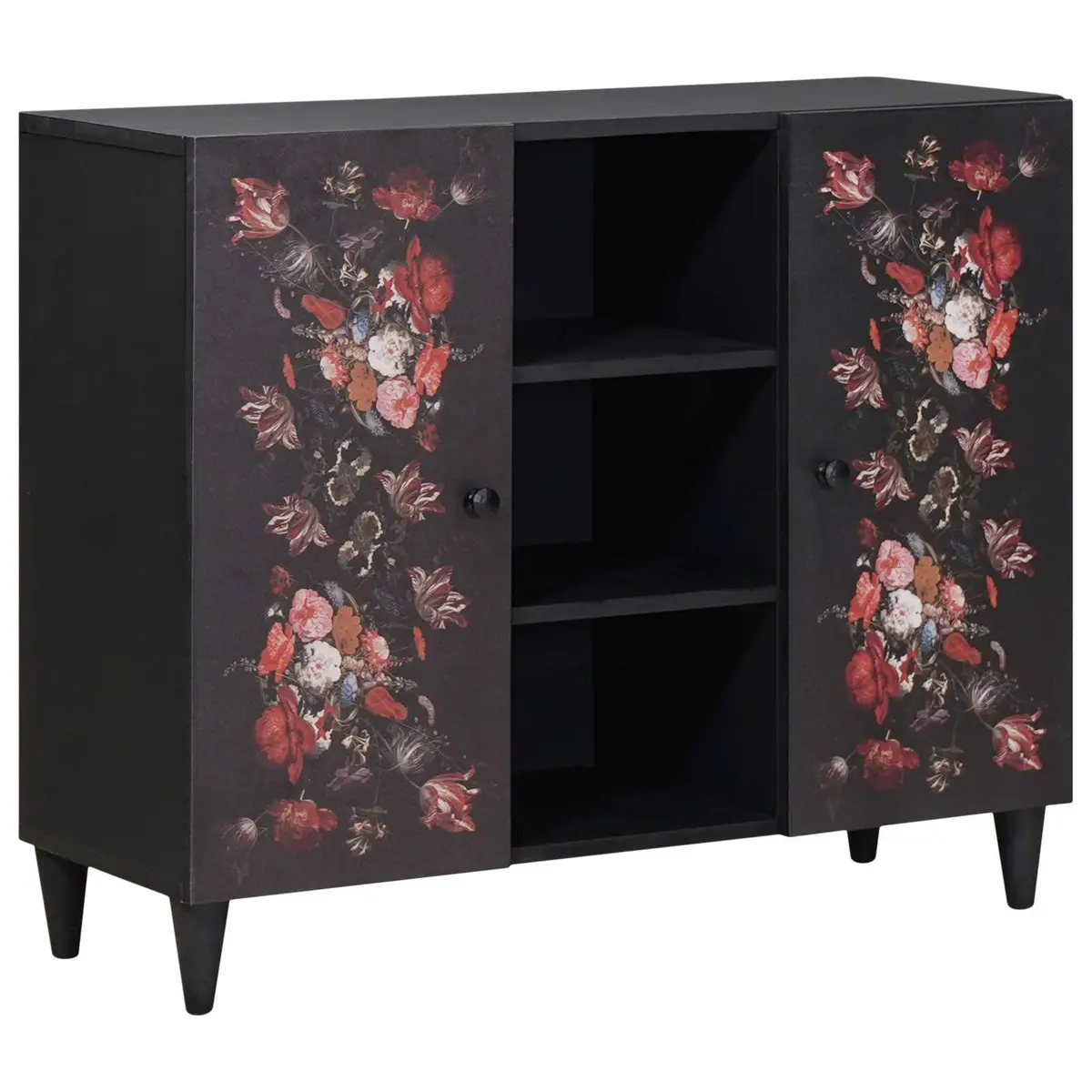 vidaXL Oppbevaringsskap Flerfarget 90 x 33,5 x 75 cm Massiv mango tre