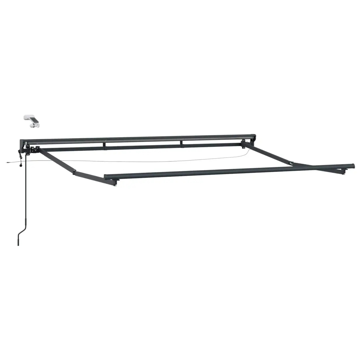 vidaXL Elektrisk markisedukke med LED Antrasitt 3 x 2,5 m Aluminium