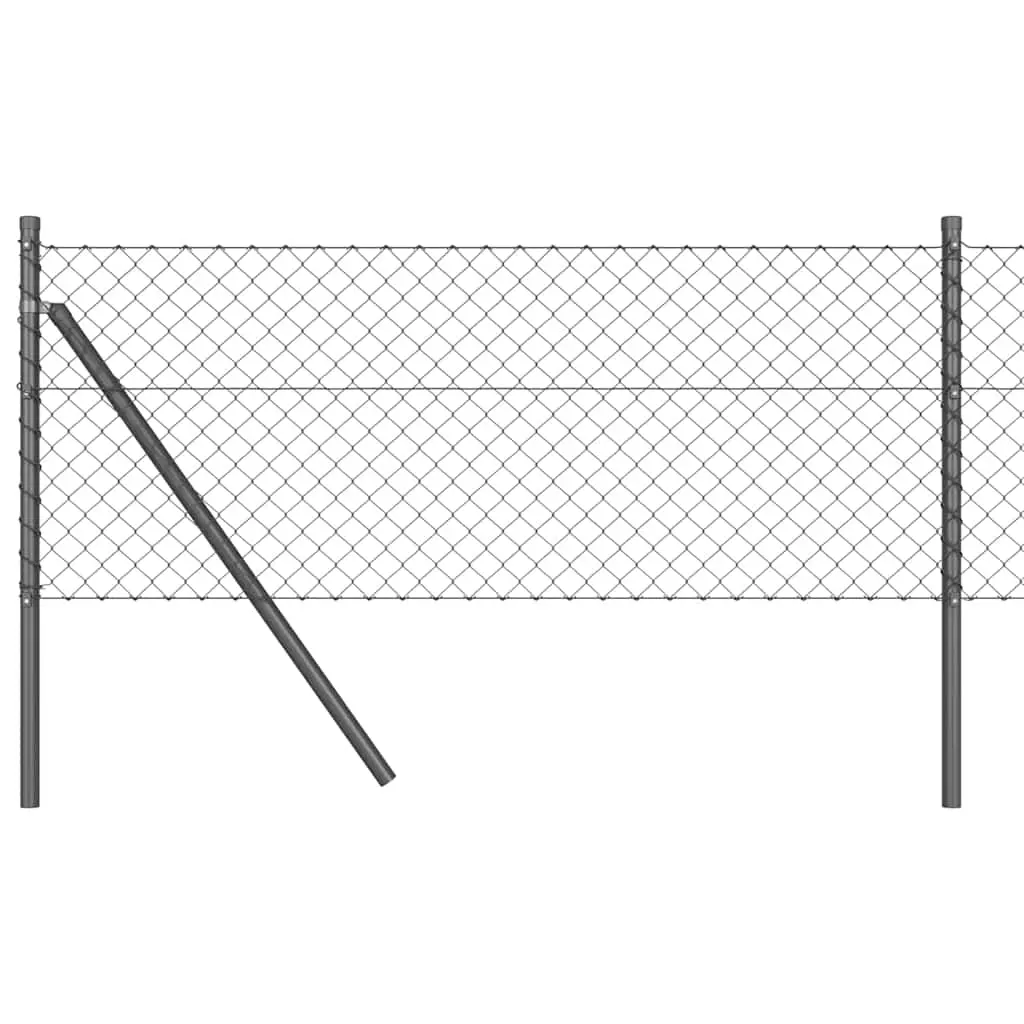 vidaXL Kjedegrindstøtte 10 x 0,6 m PVC-belagt stål Grå Mesh
