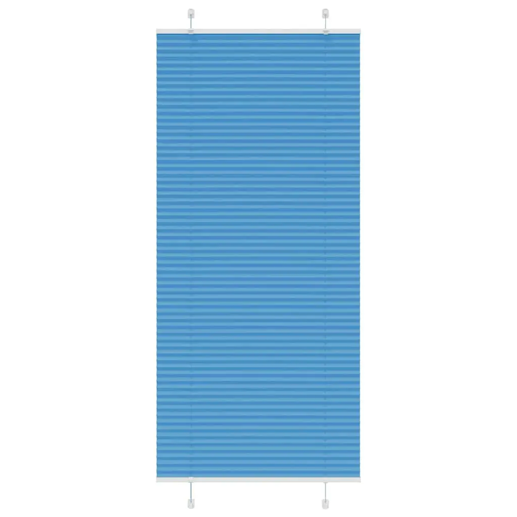 vidaXL Plisségardin Blå 85x200 cm Stoffbredde 84,4 cm Polyester