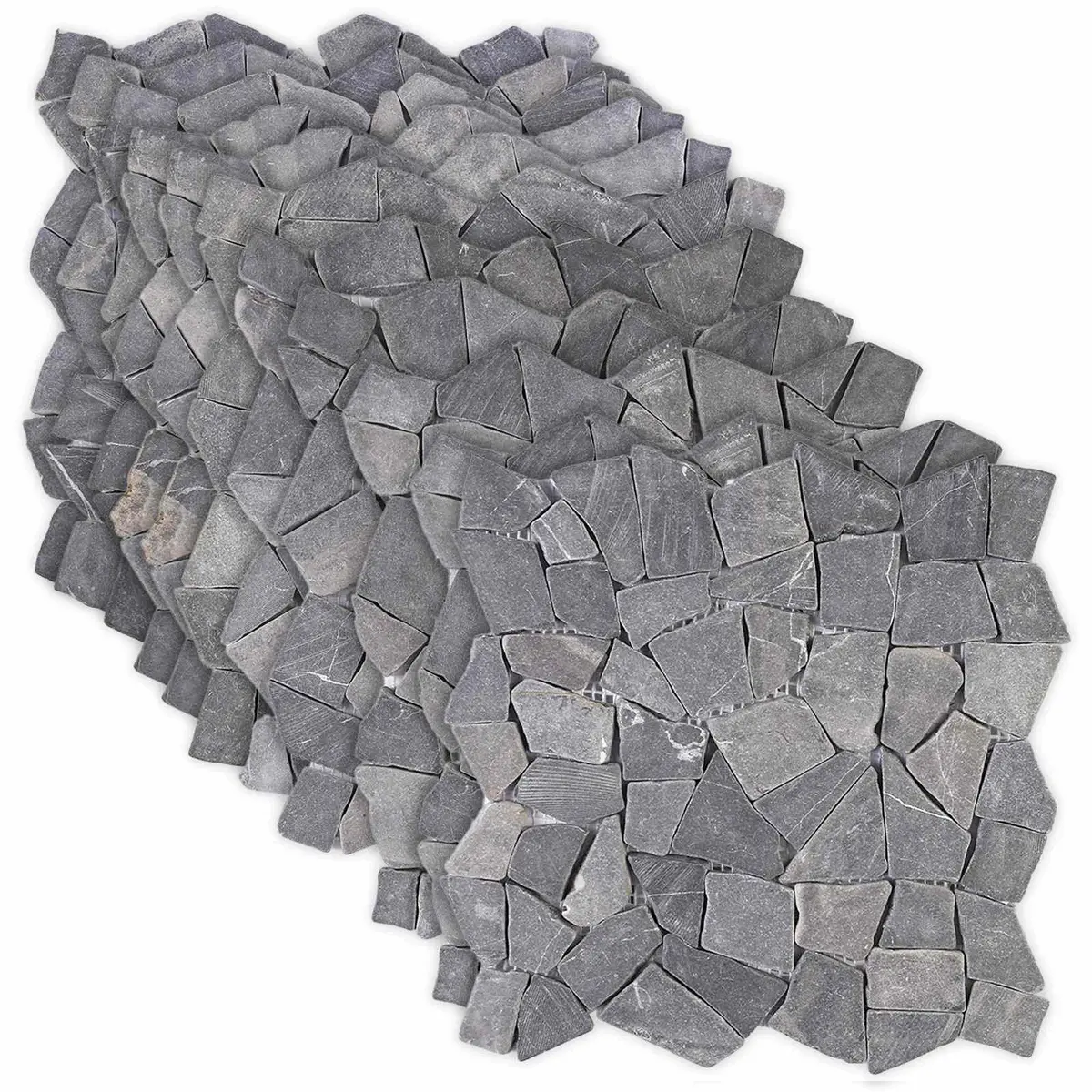 vidaXL Mosaic Fliser Mørkegrå 30 x 30 cm Marmor