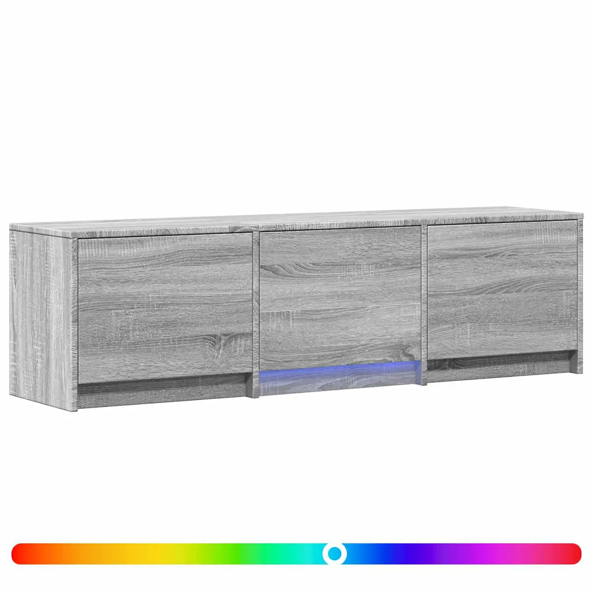 vidaXL TV-benk med LED 140x34x40 cm Grå Sonoma Konstruert tre