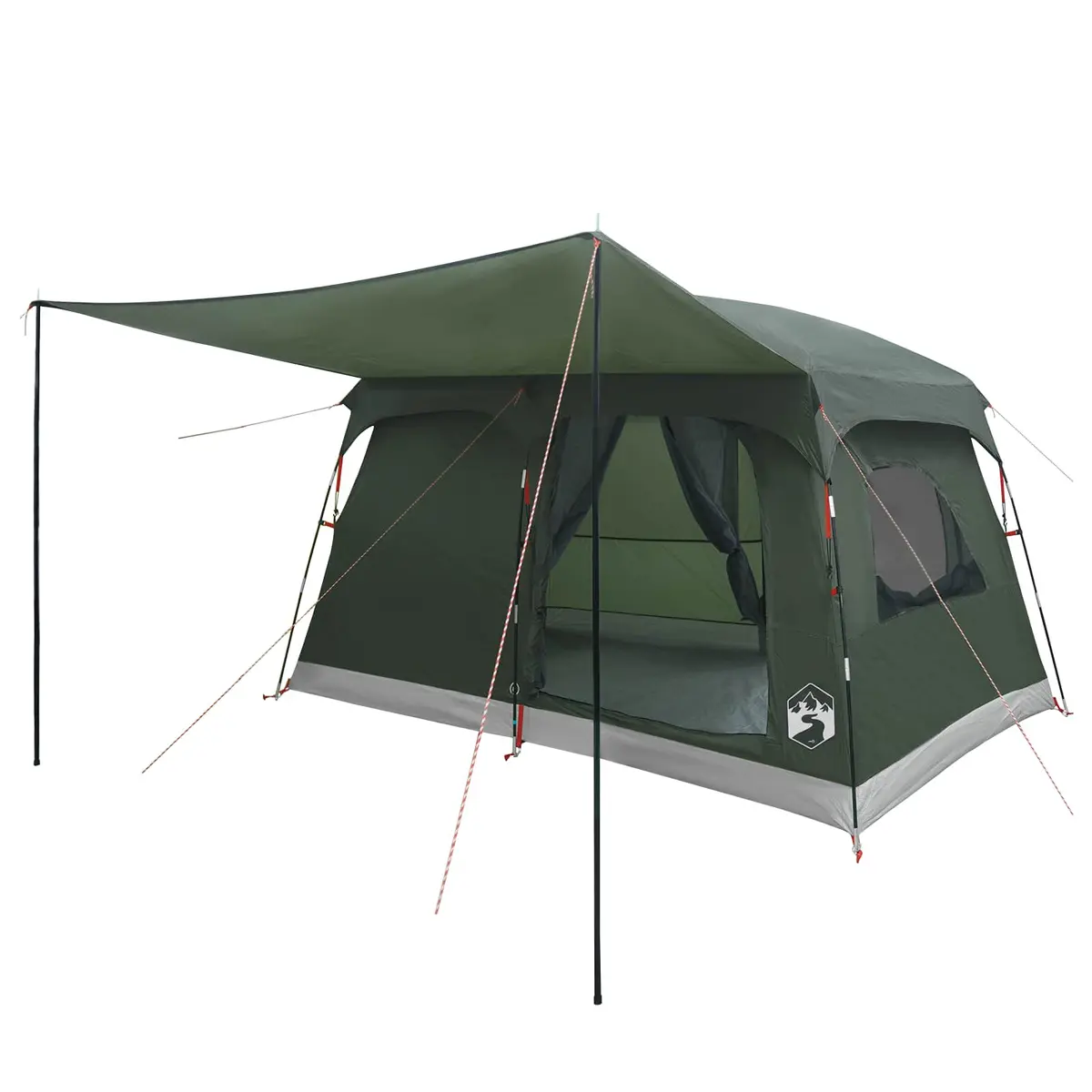 vidaXL Familietelt 8-personers Army grønn Polyester