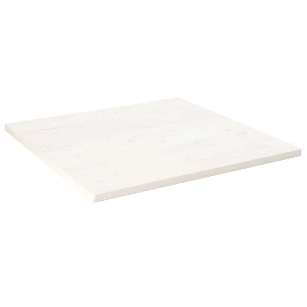 vidaXL Bordplate hvit 70x70x2,5 cm heltre furu rektangulær