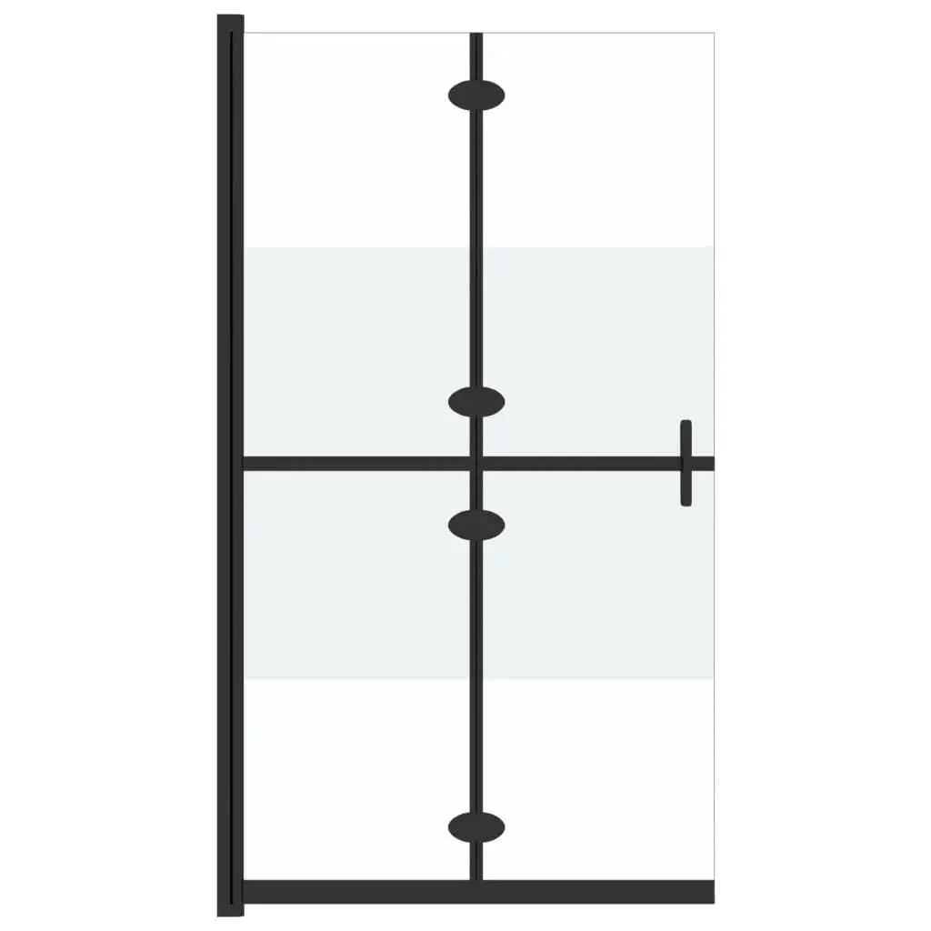 vidaXL Sammenleggbar dusjvegg med halvfrostet ESG-glass 120x190 cm