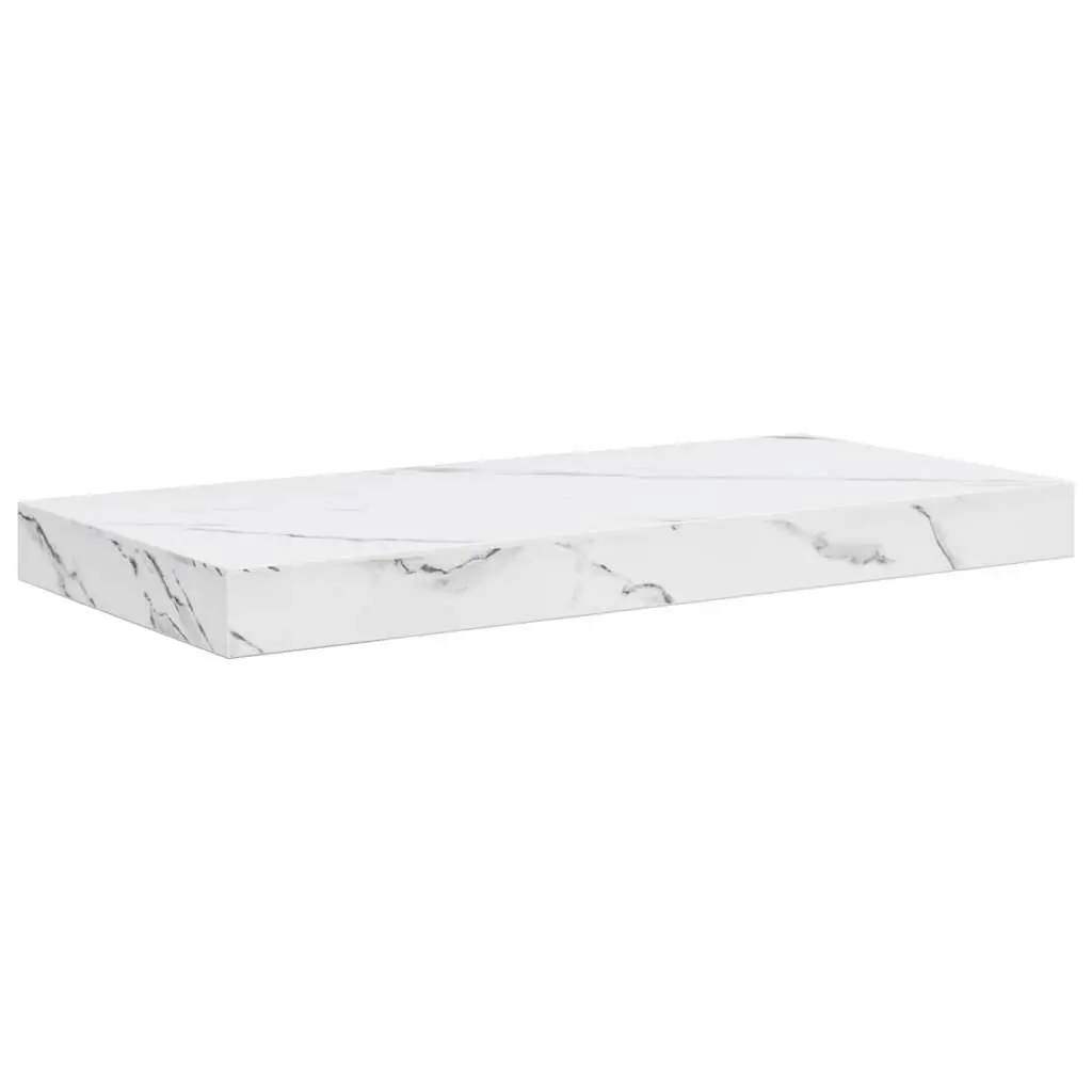 vidaXL Vegghylle Veggmontert Hvit marmor 50 x 23,5 x 3,8 cm