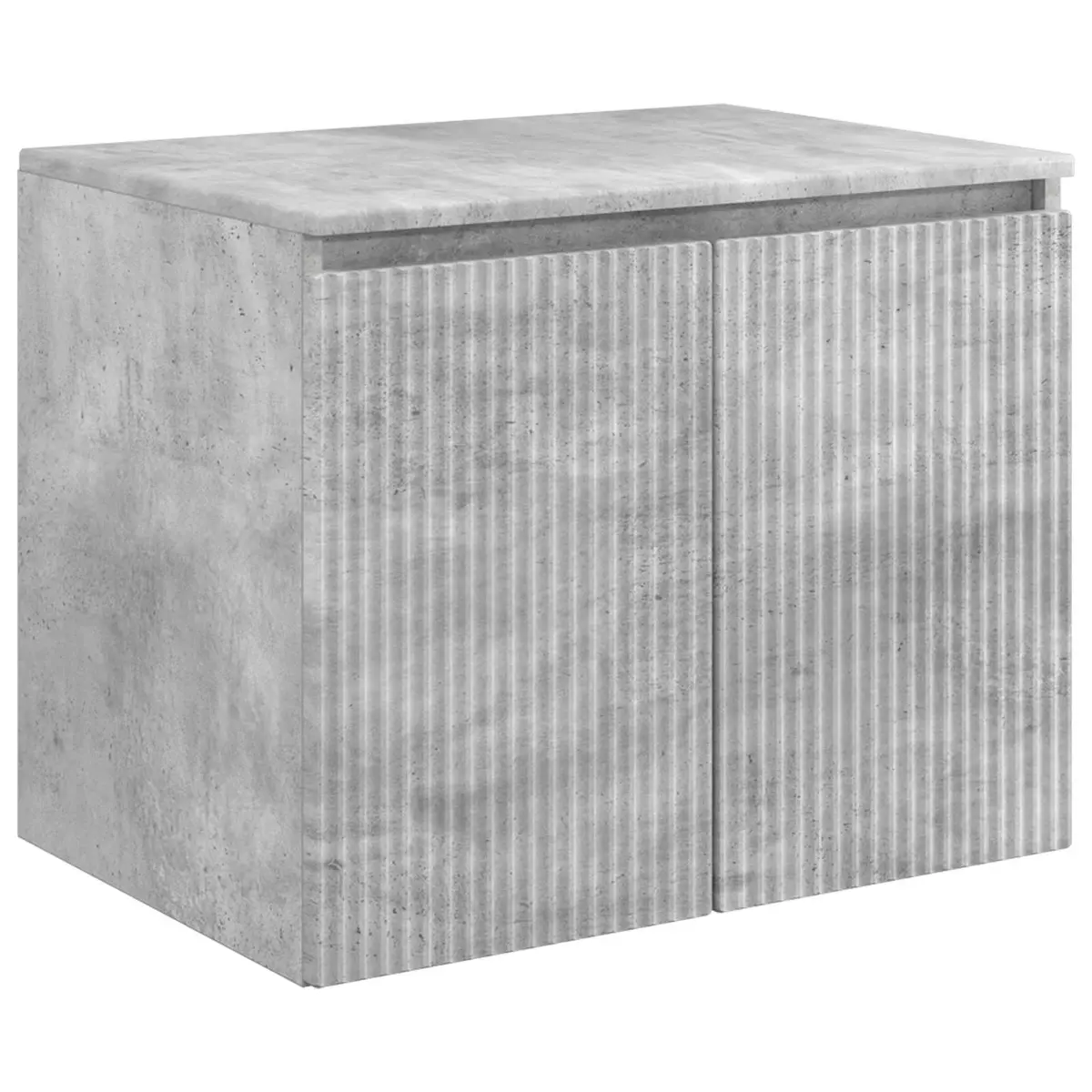 vidaXL Vegghengt Badskap Betonggrå 62,5 x 44,5 x 50 cm Konstruert tre