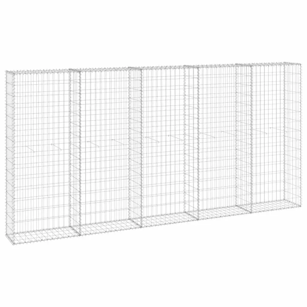 vidaXL Gabion med dekker galvanisert stål 300x30x150 cm
