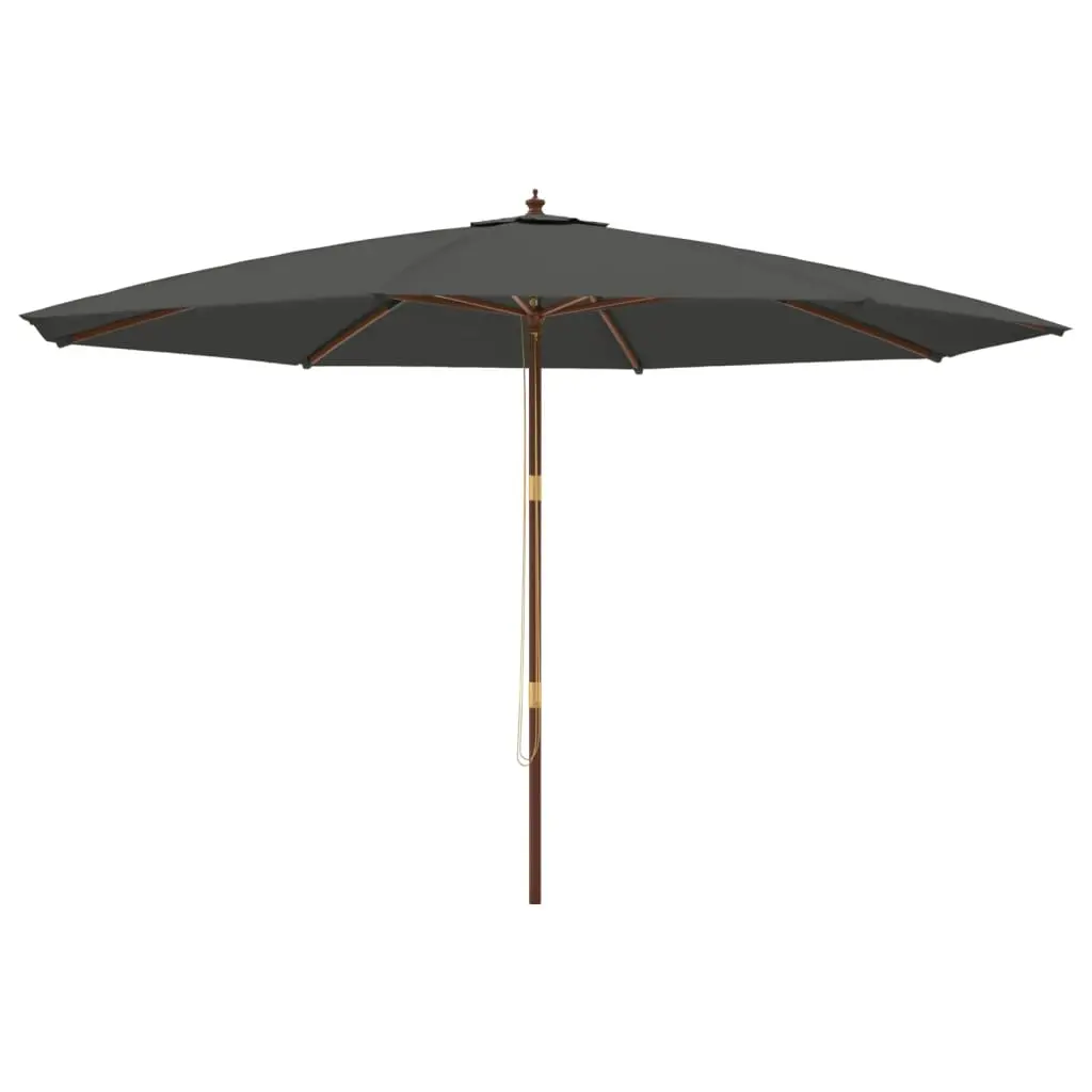 vidaXL Hageparasoll med trestang antrasitt 400x273 cm