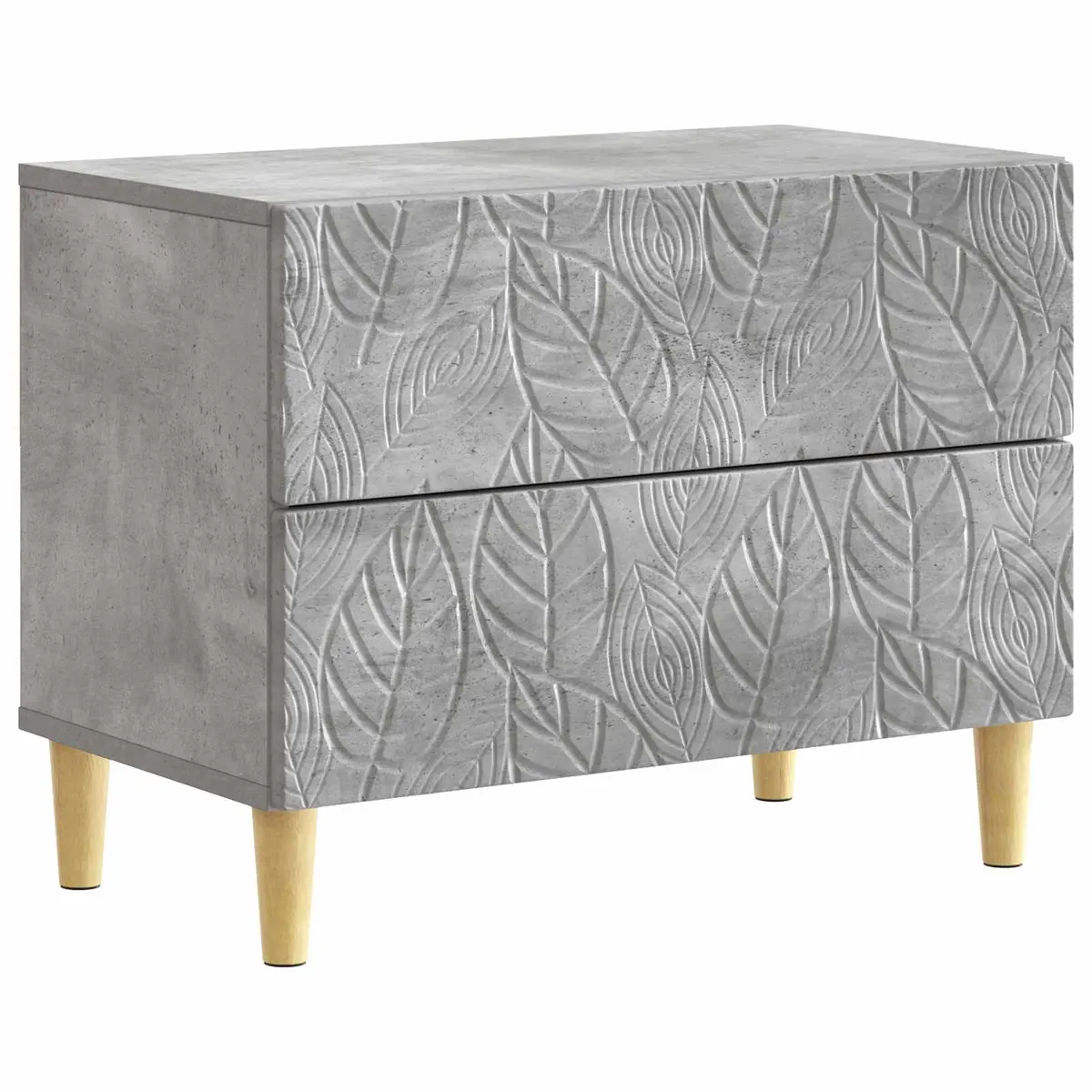 vidaXL Nattbord Betonggrå 62 x 34,5 x 48 cm Konstruert tre