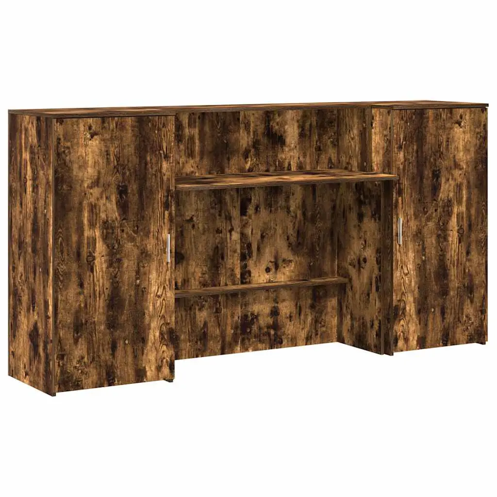 vidaXL Resepsjonspult røkt eik 200x50x103,5 cm konstruert tre