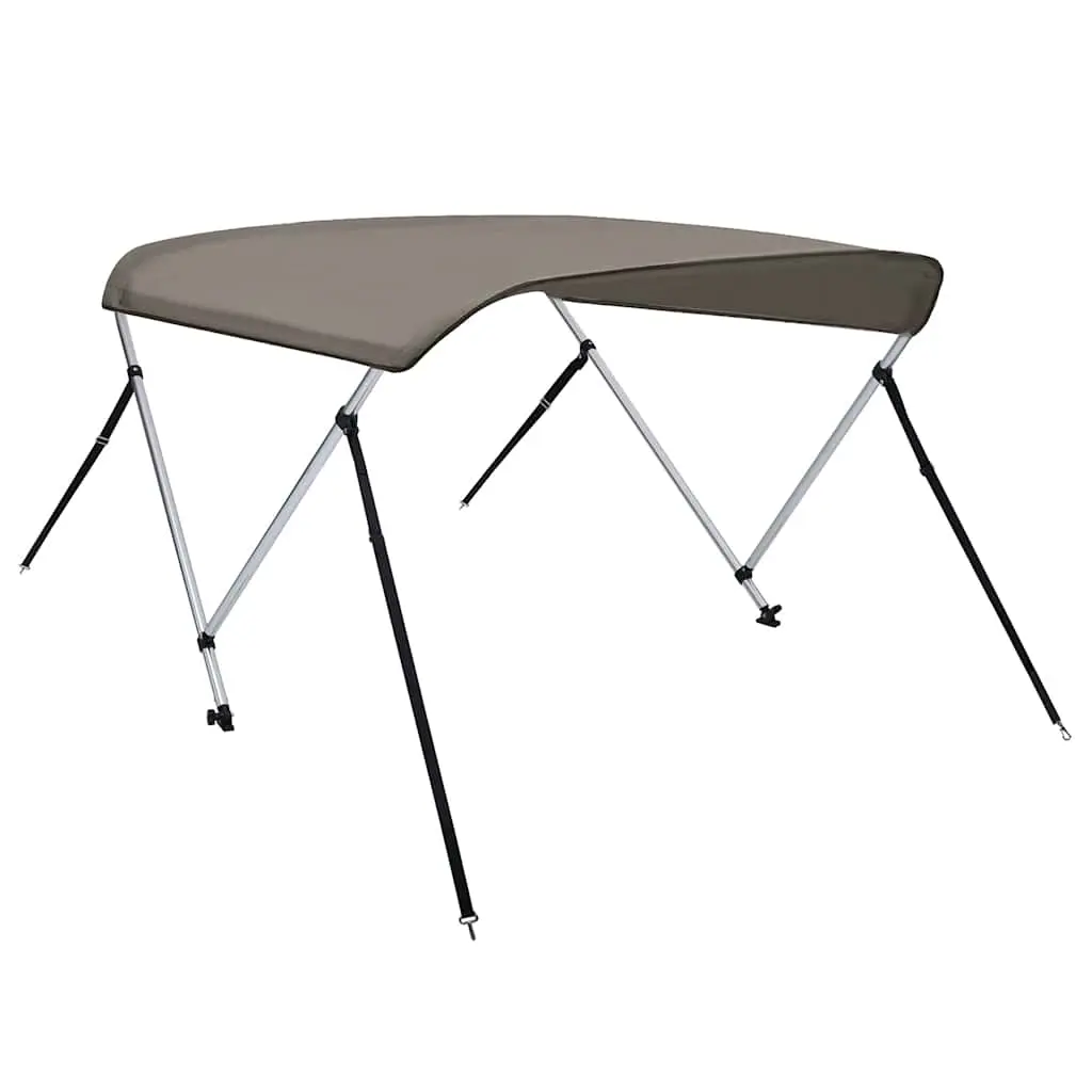 vidaXL Båtkalesje 2-buet grå 150x120x110 cm