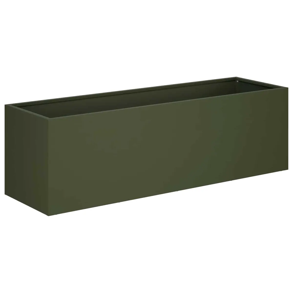 vidaXL Hageblomsterpotte Olivengrønn 80 x 30 x 30 cm Kaldvalsestål