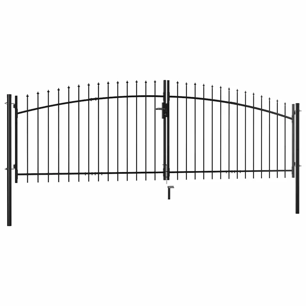 vidaXL Dobbeldørsgjerdeport Woerden med spydtopp 400x149,5 cm