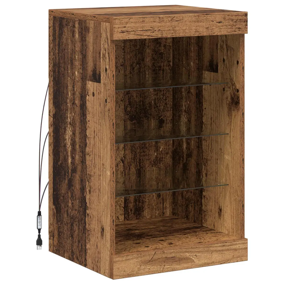 vidaXL LED sideboard Gammelt tre 41 x 37 x 67 cm Konstruert tre
