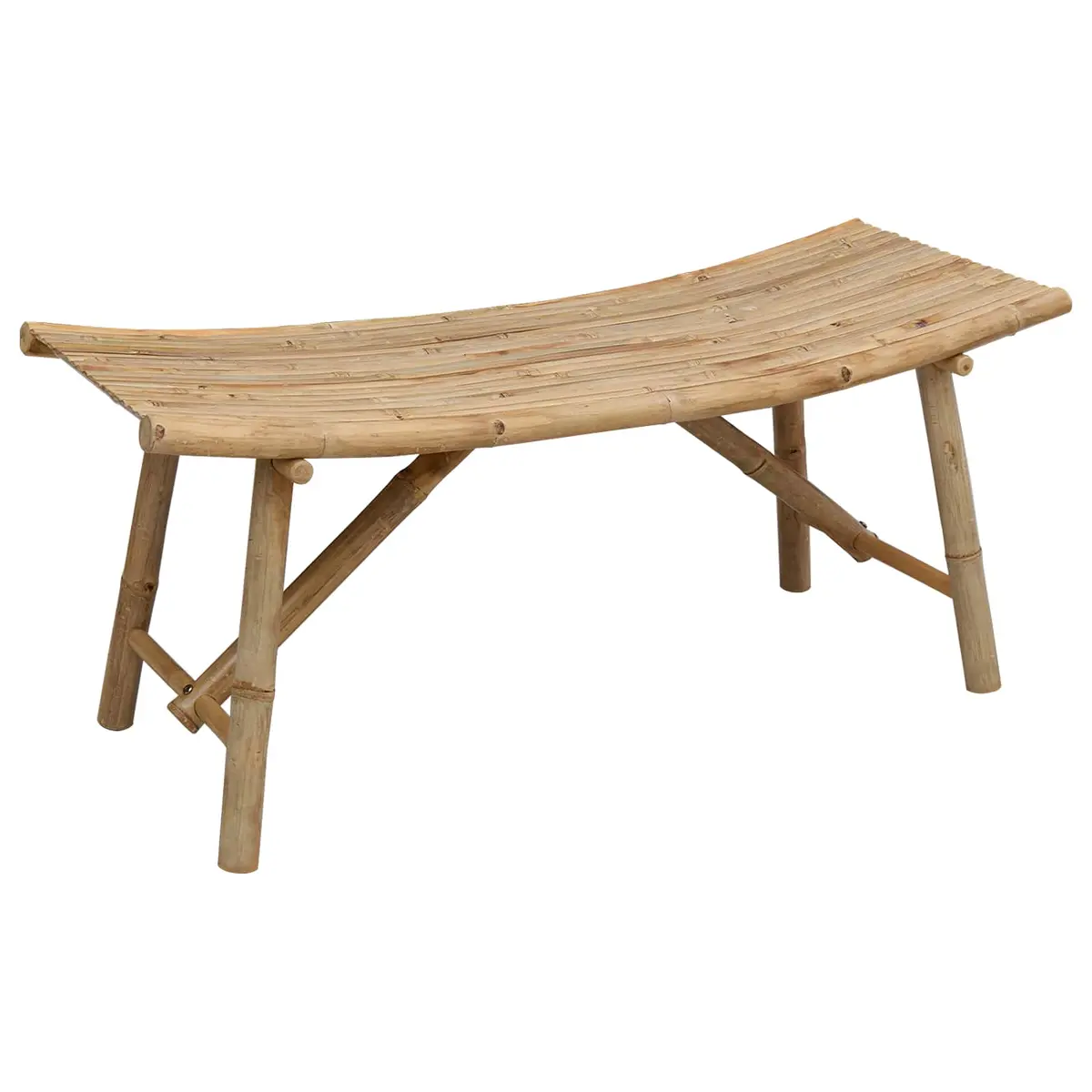 vidaXL Hagebenk 110 x 45 x 50 cm Bambus Naturlig Rektangulær