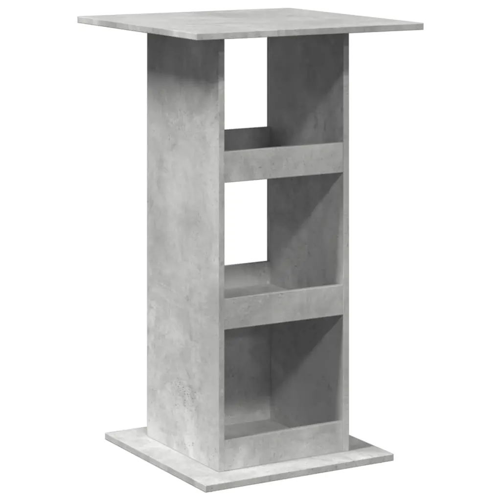 vidaXL Barbord med oppbevaring betonggrå 60x60x102 cm konstruert tre