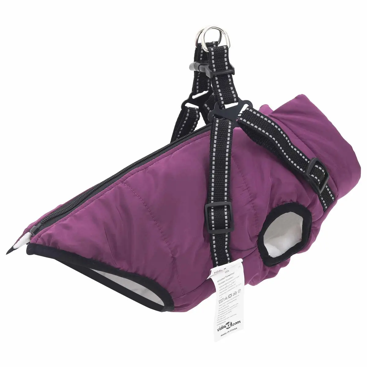 vidaXL Hund Frakk Lilla L40 Fleece og polyester