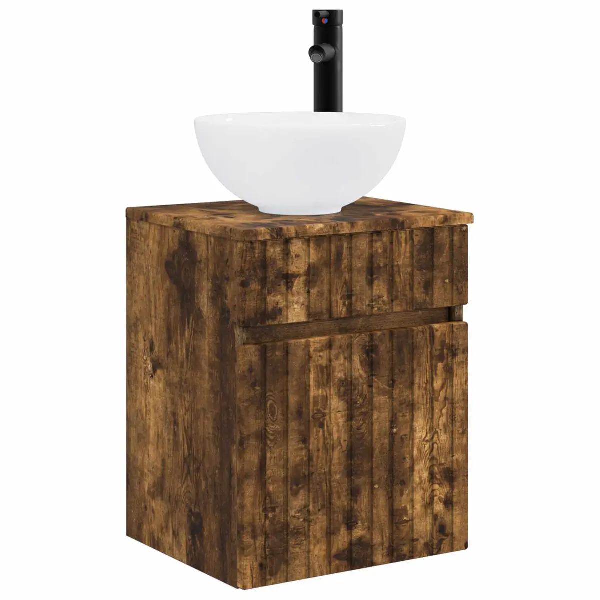 vidaXL Vegghengt servantkommode Røkt Eik 39 x 41 x 64,5 cm