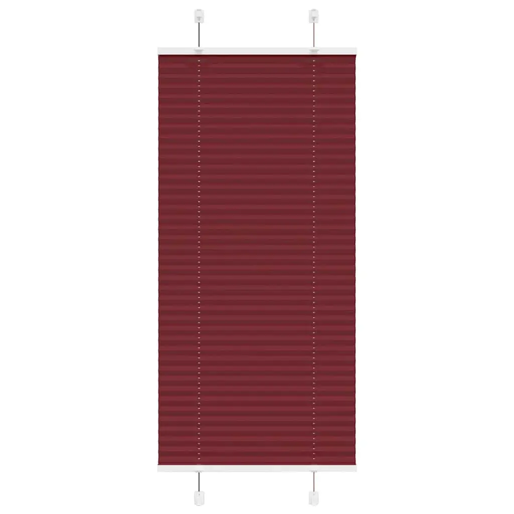 vidaXL Plisségardin Bordeaux Rød 55x100 cm Stoff Bredde 54,4 cm