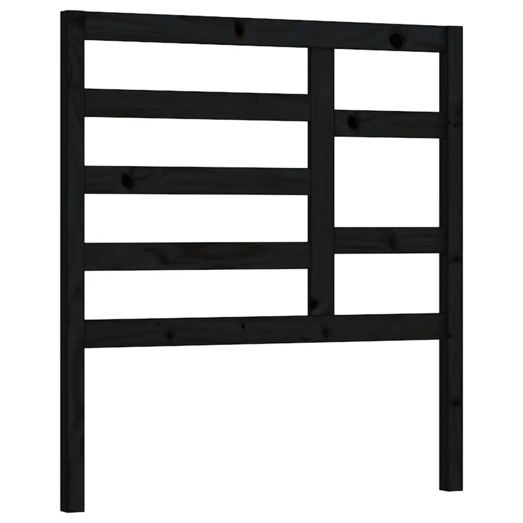 vidaXL Sengegavl svart 96x4x104 cm heltre furu