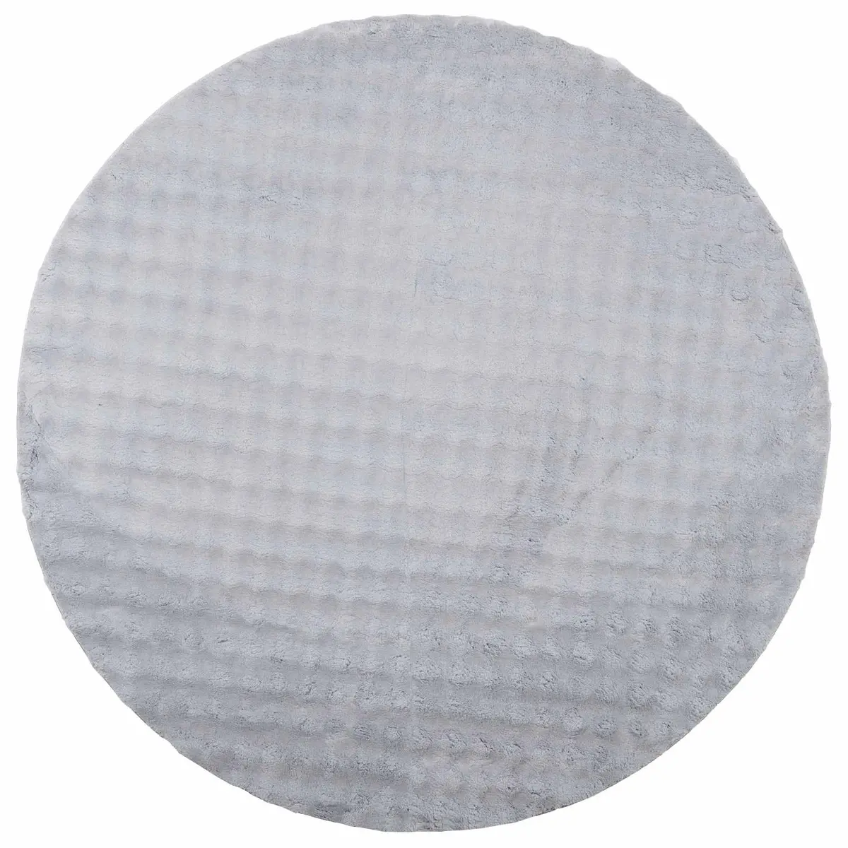 vidaXL Områdetepper Rund SIROLO Grå Ø 160 CM Polyester