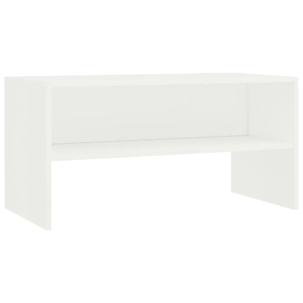 vidaXL TV-benk hvit 80x40x40 cm konstruert tre