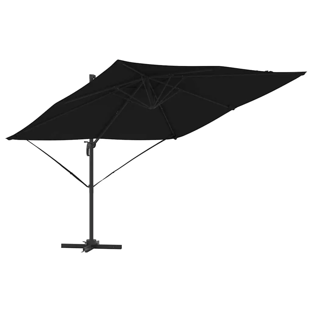 vidaXL Roma parasol Svart 286 x 284 x 265 cm Aluminium og polyester