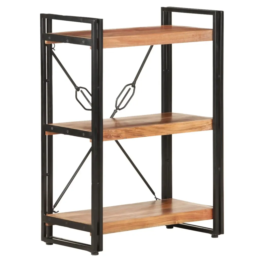 vidaXL Bokhylle 3 etasjer 60x30x80 cm heltre akasie