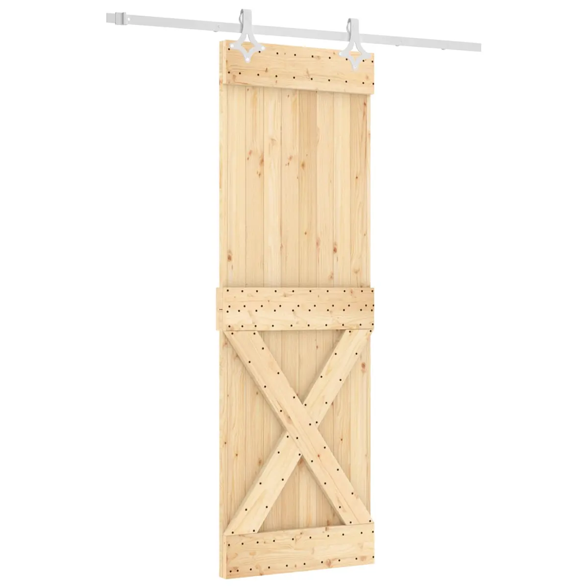 vidaXL Skyvedør 70 x 210 cm Massiv Furu Tre (Ubehandlet)