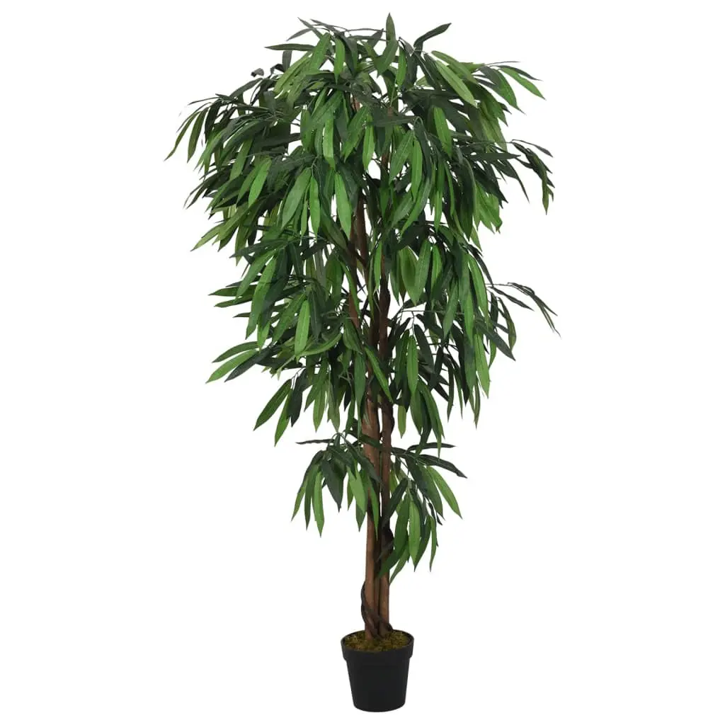 vidaXL Kunstig mangotre 1050 blader 200 cm grønn