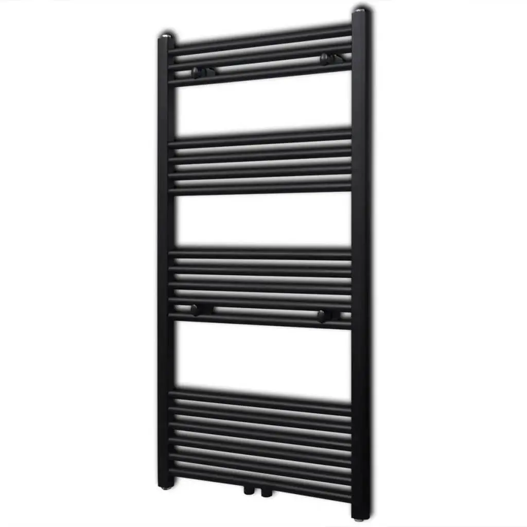 Radiator håndklestativ rett svart 600 x 1160 mm