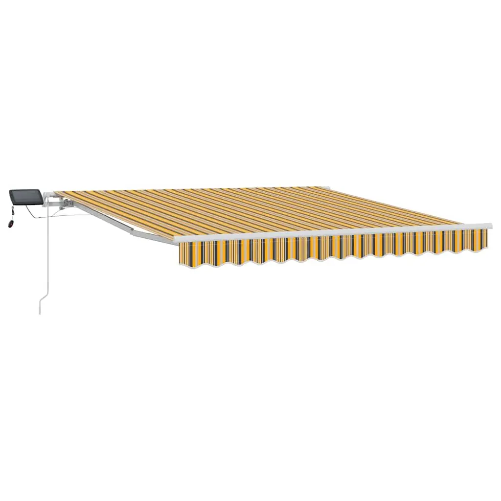 vidaXL Uttrekkbar markise Flerfarget 350 x 250 cm Stoff og Aluminium