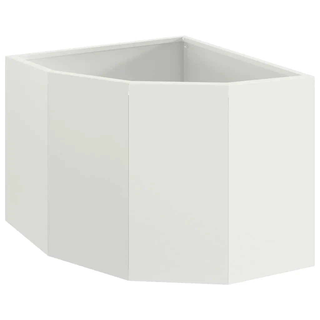 vidaXL Hjørne Plante Hvit 45 x 45 x 35 cm Stål