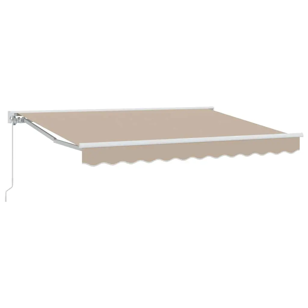 vidaXL Markiseramme Beige 350 x 200 cm Polyester med PU-belegg
