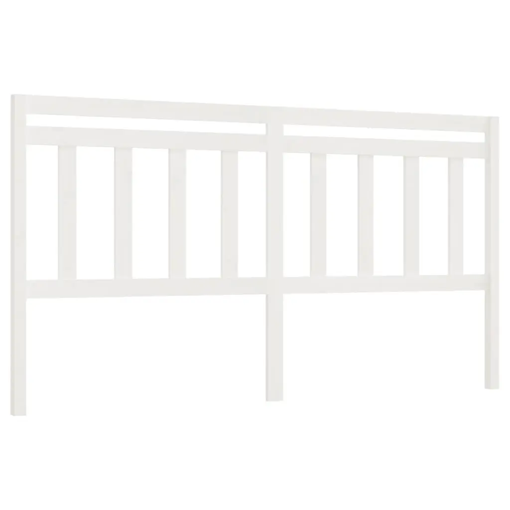 vidaXL Sengegavl hvit 186x4x100 cm heltre furu