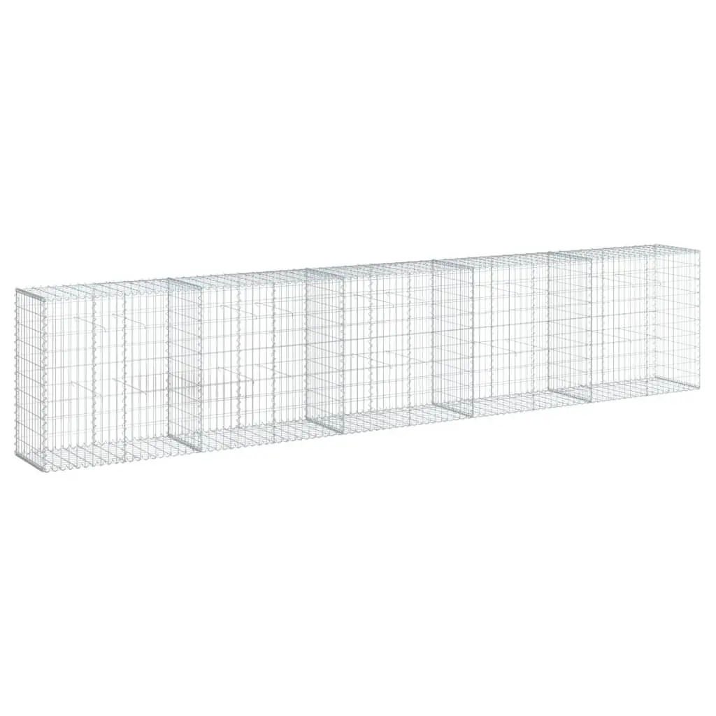 vidaXL Gabionkurv med deksel 500x50x100 cm galvanisert jern