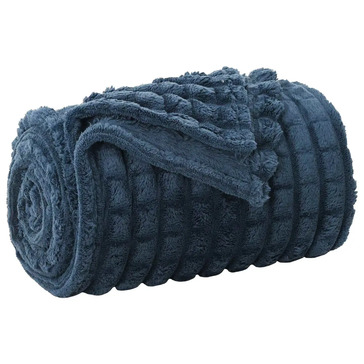 vidaXL Kastteppe Marineblå 270 x 240 cm 1.66 kg Fleece