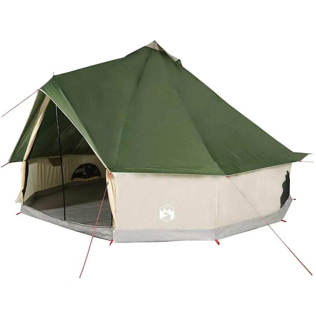 vidaXL Tipi-telt for camping 6 personer grønn vanntett