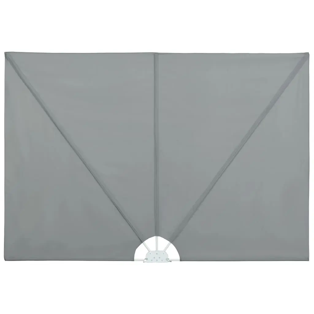 vidaXL Sammenleggbar sidemarkise for terrasse grå 300x150 cm