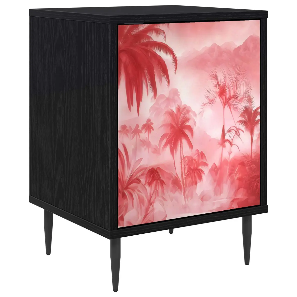vidaXL Nattbordskap AACHEN Svart eik 36 x 33 x 51 cm Konstruert tre
