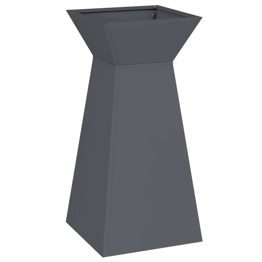 vidaXL Søyleplanter Antrasitt 35 x 35 x 73 cm Kaldvalsestål