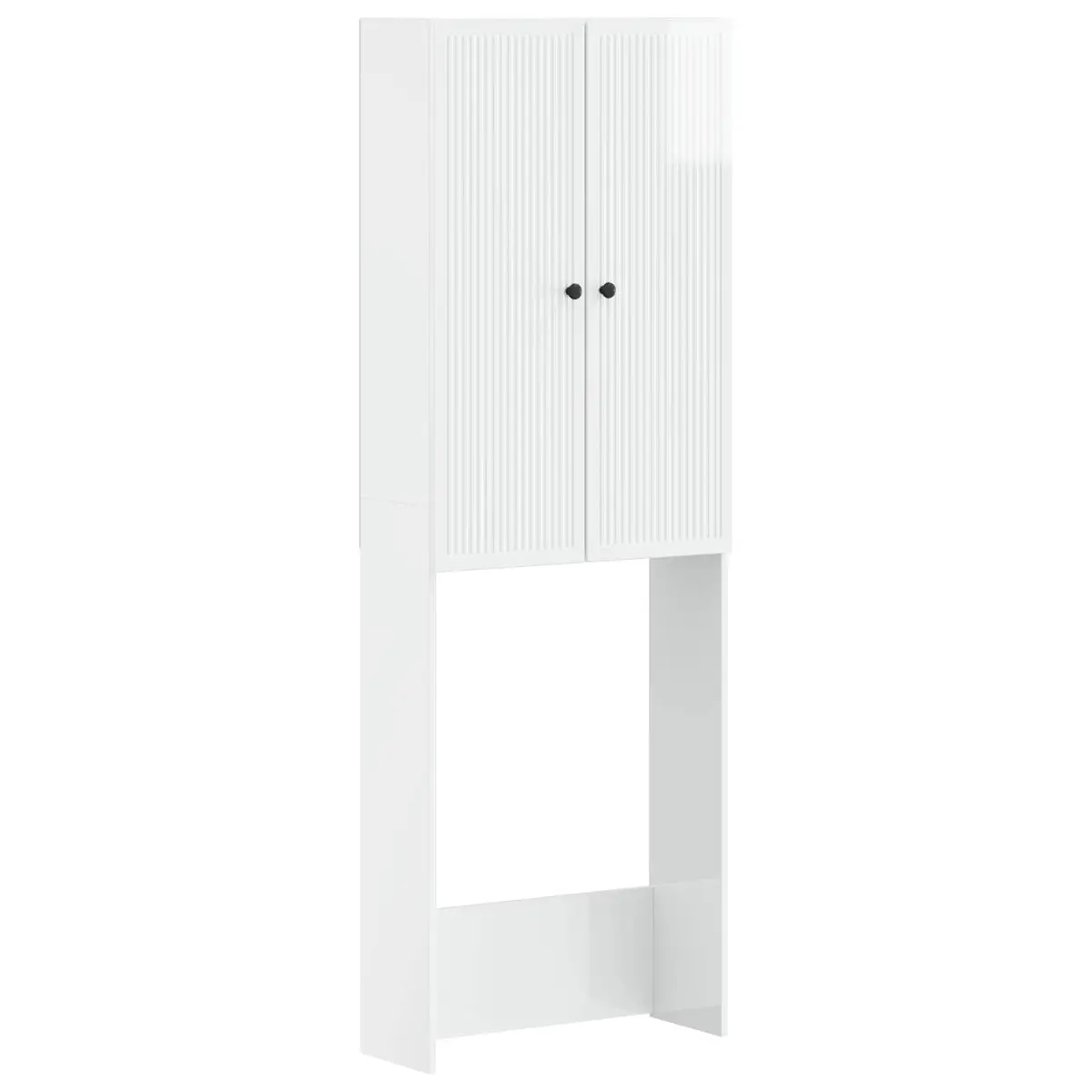 vidaXL Toalett skap EDE Høgglans hvit 66 x 25,5 x 190 cm