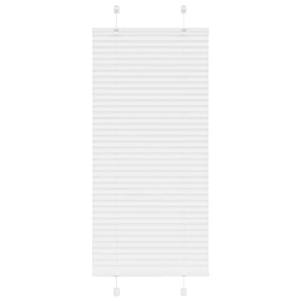 vidaXL plisségardin Hvit 55x150 cm Stoff Bredde 54,4 cm Polyester